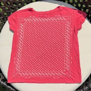 Levi's Red Bandana Print Top - Size S